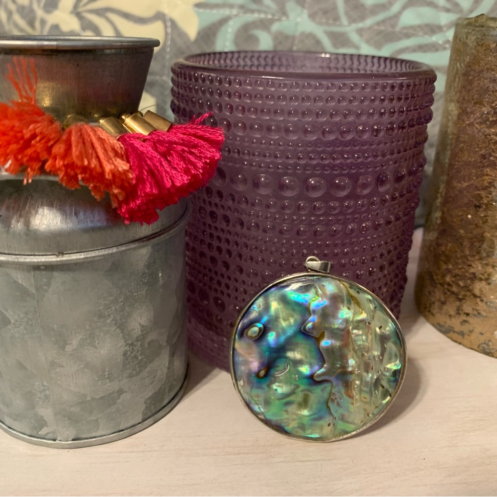 Sterling Silver & Seashell Pendant - image 1